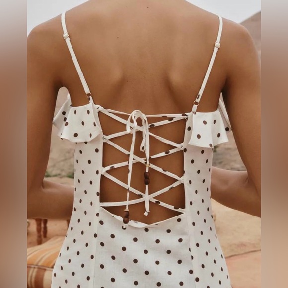 ZARA Polka Dot Lace-Up Dress Size M | Screen Worn on The Boys - Picture 4 of 15